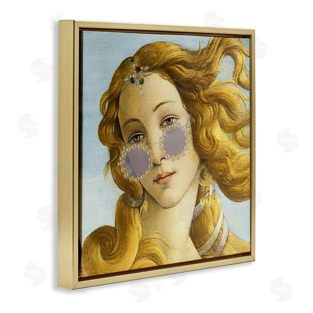 Grotto Studios Modern Day Venus Shades Gold Floating Frame Canvas Wall Art Print