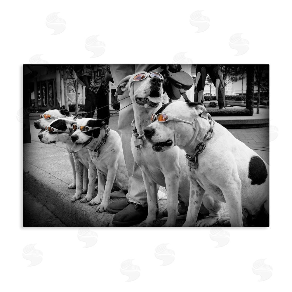 Scott Henderson Afternoon Stroll Pups Stretched Canvas Wall Art Print