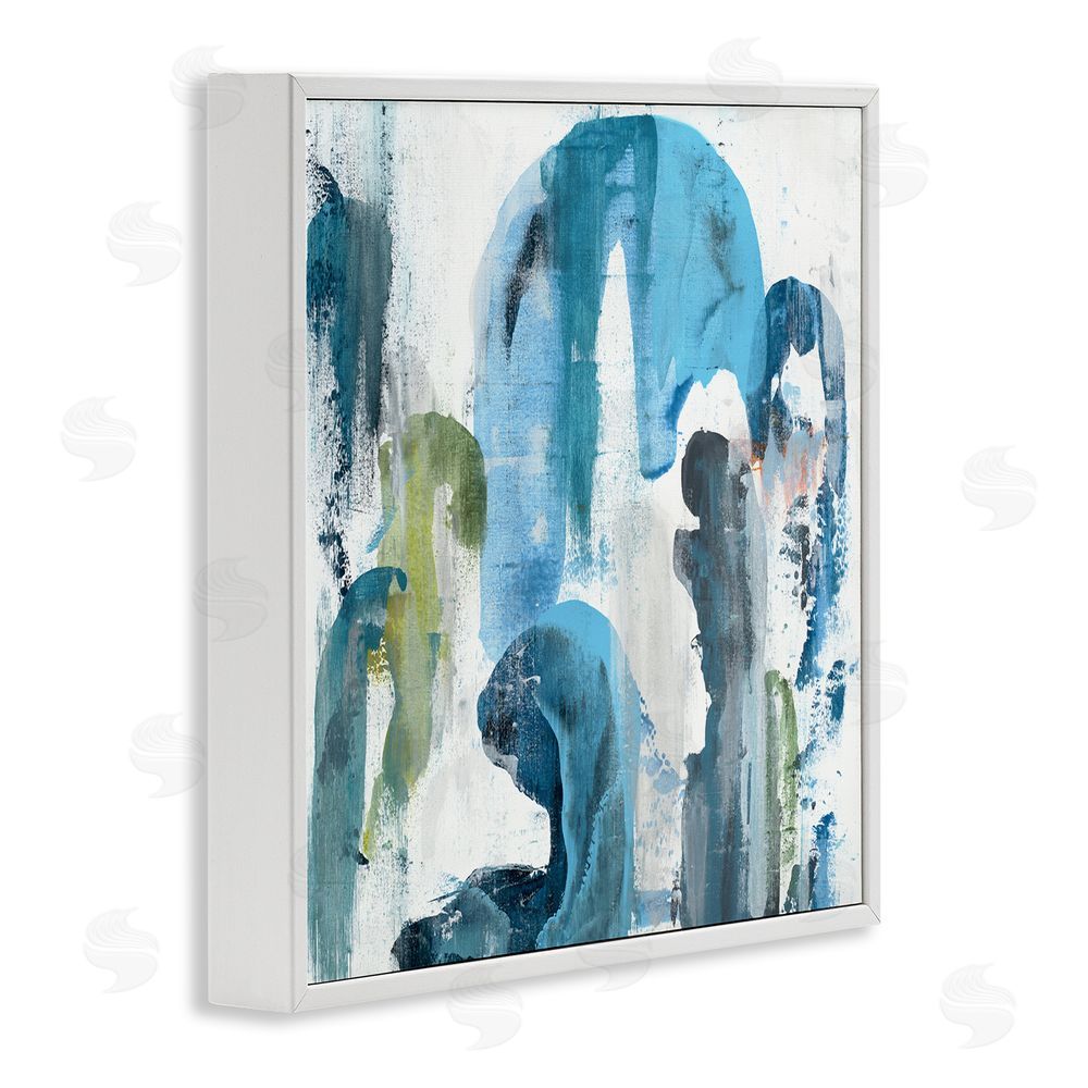 Jeff Iorillo Blue Arches & Currents White Framed Giclee Wall Art Print
