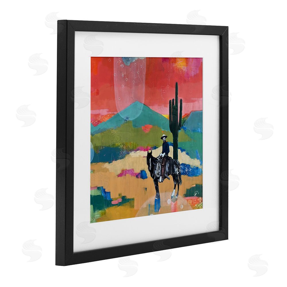 Dianna Fritzler I Used To Be A Cowboy Black Framed Print Under Glass Wall Art