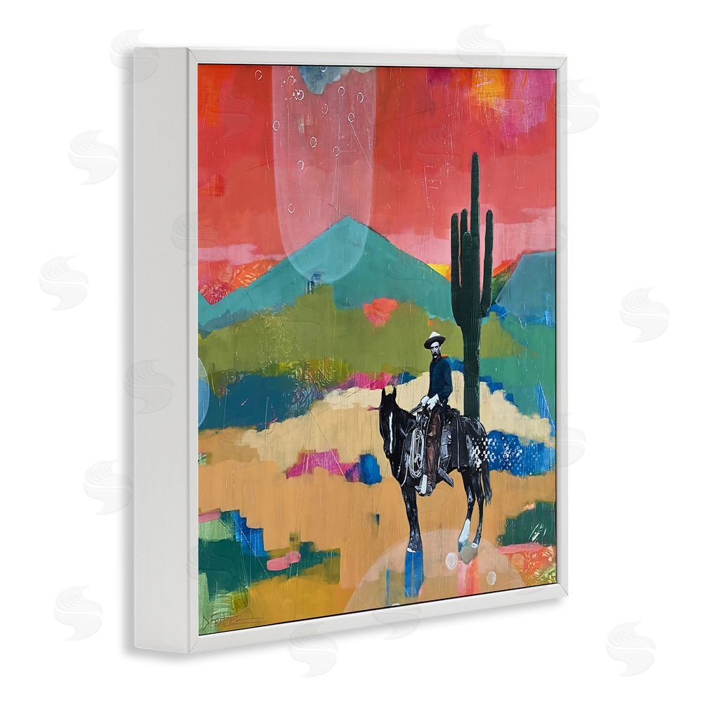 Dianna Fritzler I Used To Be A Cowboy White Framed Giclee Wall Art Print