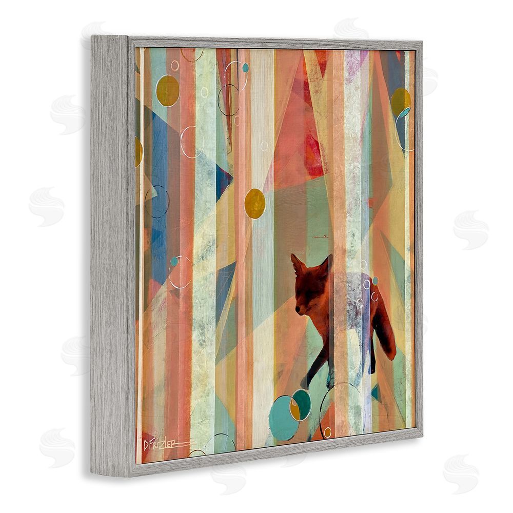 Dianna Fritzler Making My Move Fox Gray Framed Giclee Wall Art Print