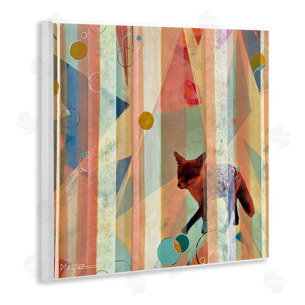 Dianna Fritzler Making My Move Fox Wooden Wall Plaque Art Print