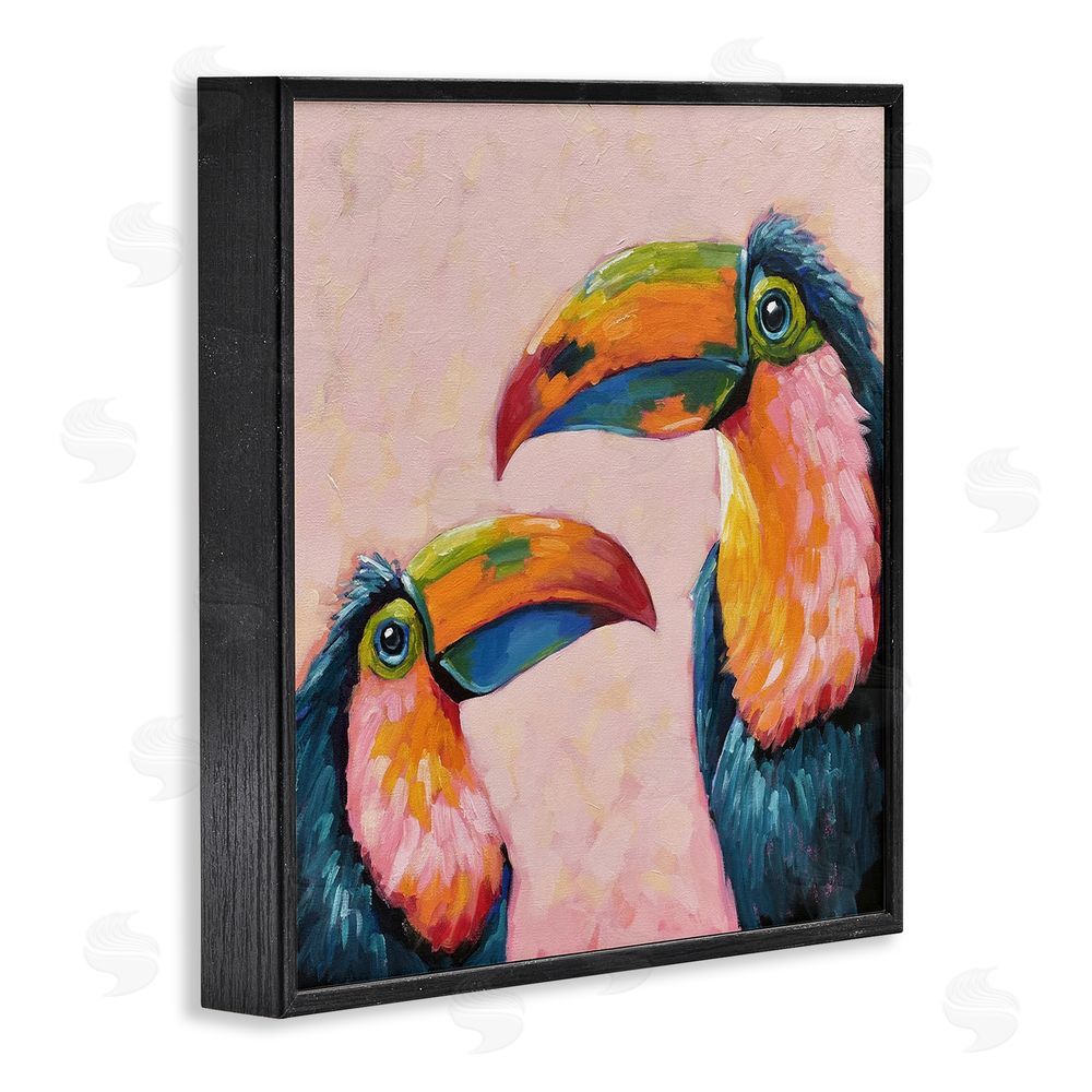 Lucia Stewart Tropical Toucan Paradise Black Framed Giclee Wall Art Print