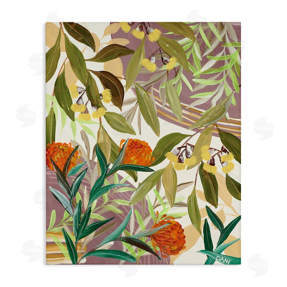 Dani Heyward Walk With Me Blooms Stretched Canvas Wall Art Print