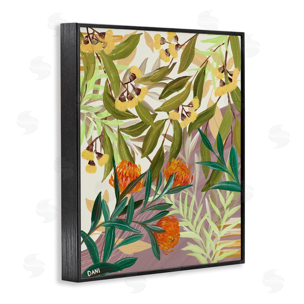 Dani Heyward Walk With Me Florals Black Framed Giclee Wall Art Print