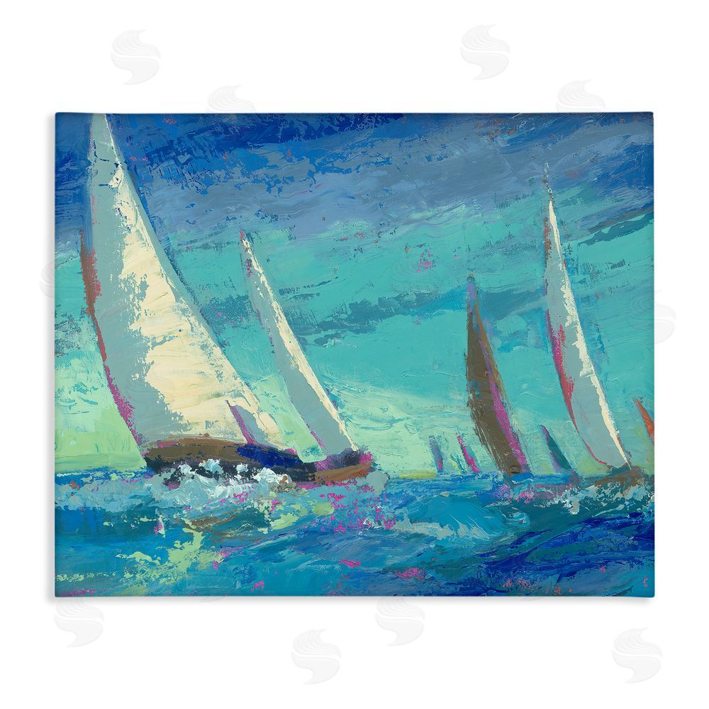 Beth A. Forst Abstract Expression Regatta Stretched Canvas Wall Art Print