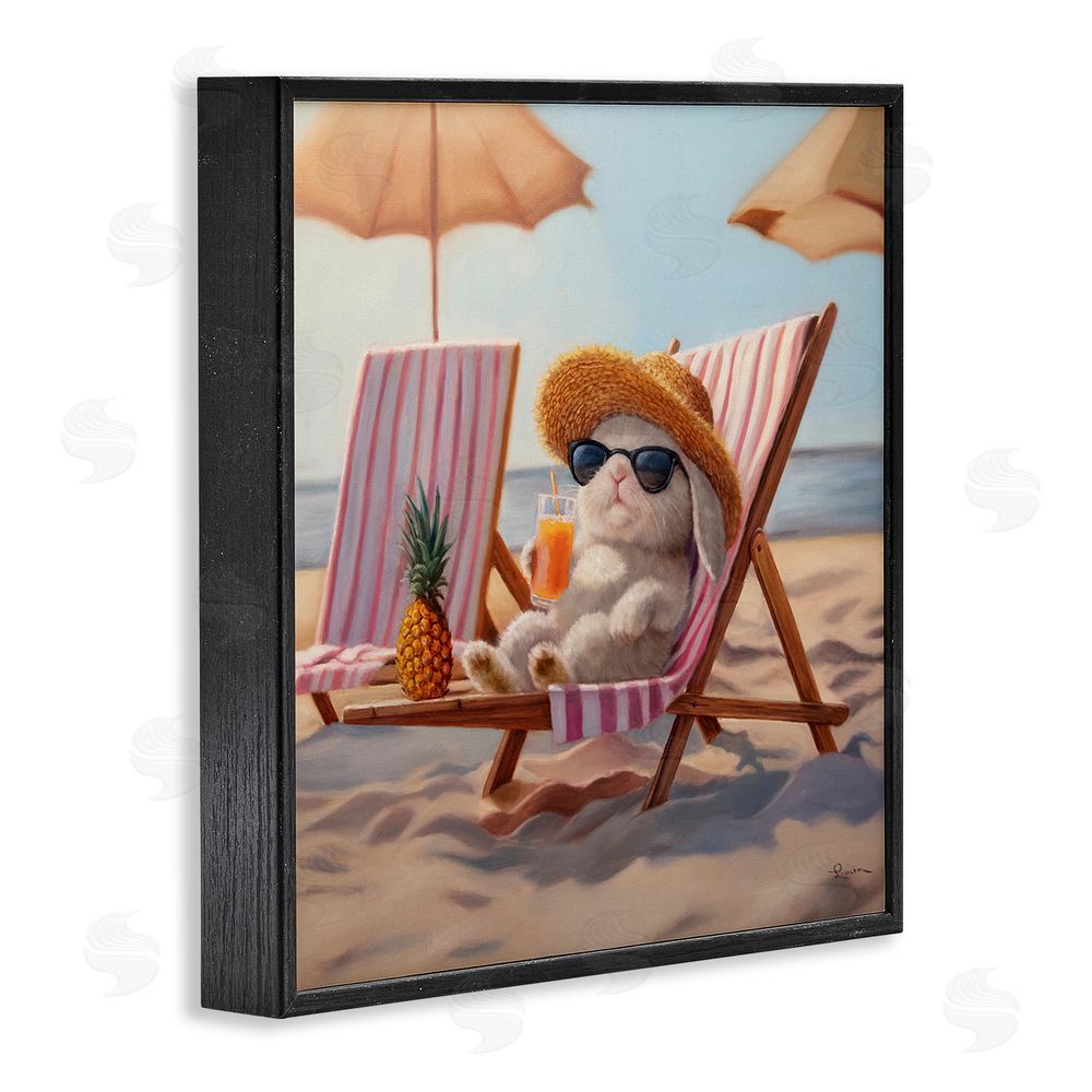 Lucia Heffernan Beach Bun Relaxation Black Framed Giclee Print Wall Art