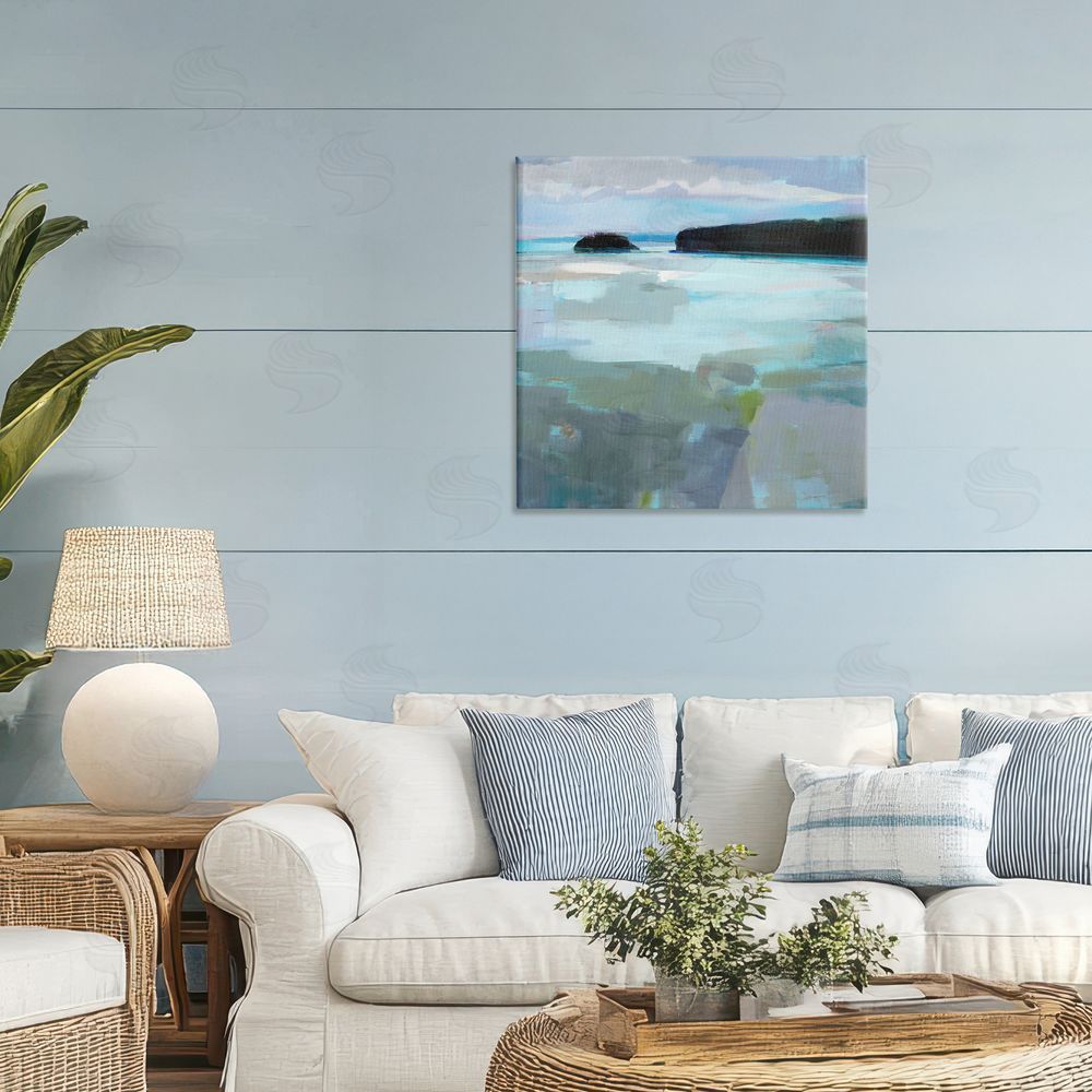 Kathleen Robbins Freeport Maine Abstraction Stretched Canvas Wall Art in Room