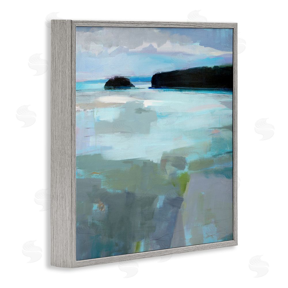 Kathleen Robbins Freeport Maine Abstraction Gray Framed Giclee Wall Art Print