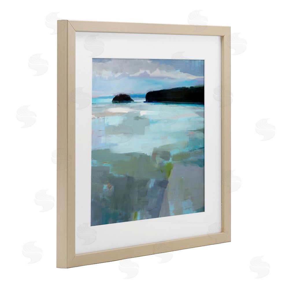Kathleen Robbins Freeport Maine Abstraction Brown Framed Print Under Glass Wall Art