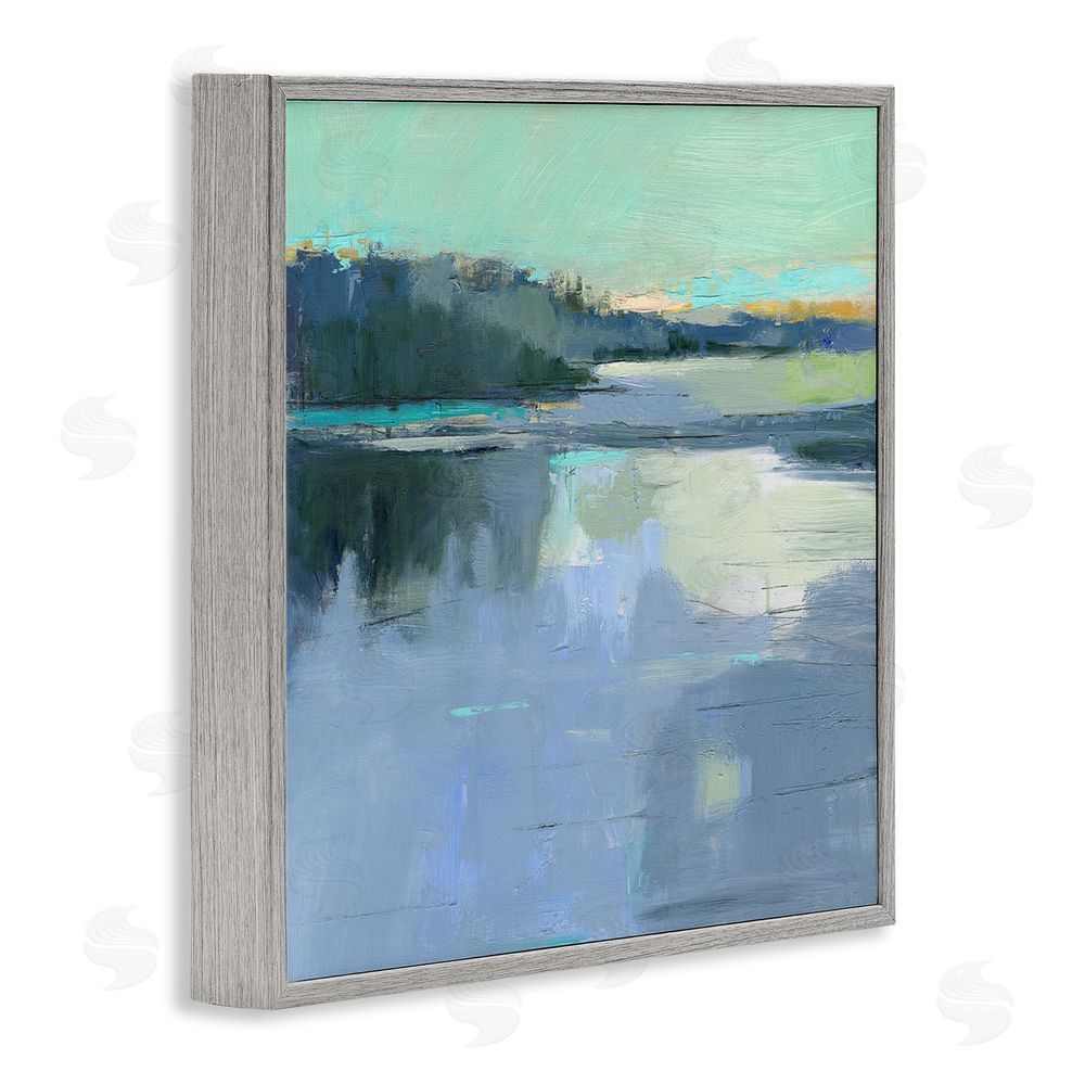 Kathleen Robbins Brave Boat Harbor Gray Framed Giclee Wall Art Print