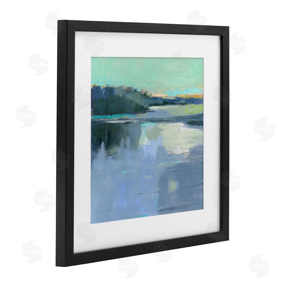 Kathleen Robbins Brave Boat Harbor Black Framed Print Under Glass Wall Art