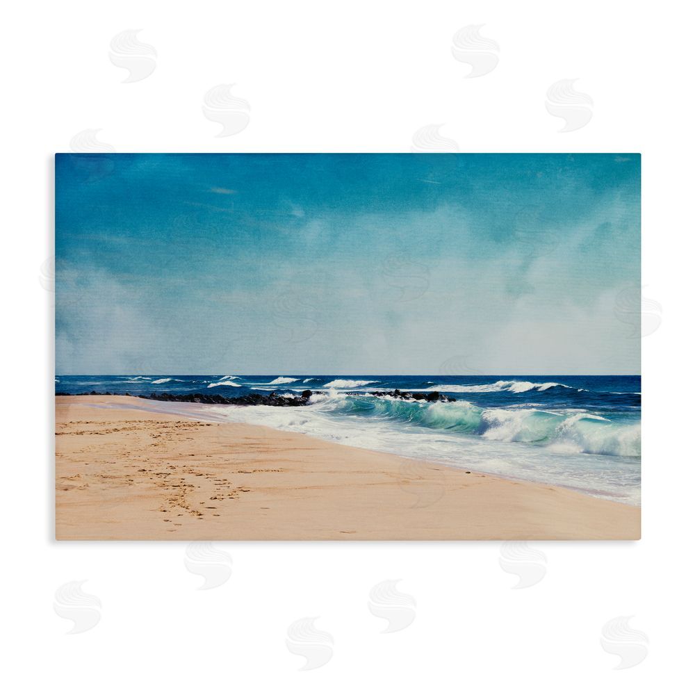 Dirk Wüstenhagen Atlantic Waves Shoreline Stretched Canvas Wall Art Print