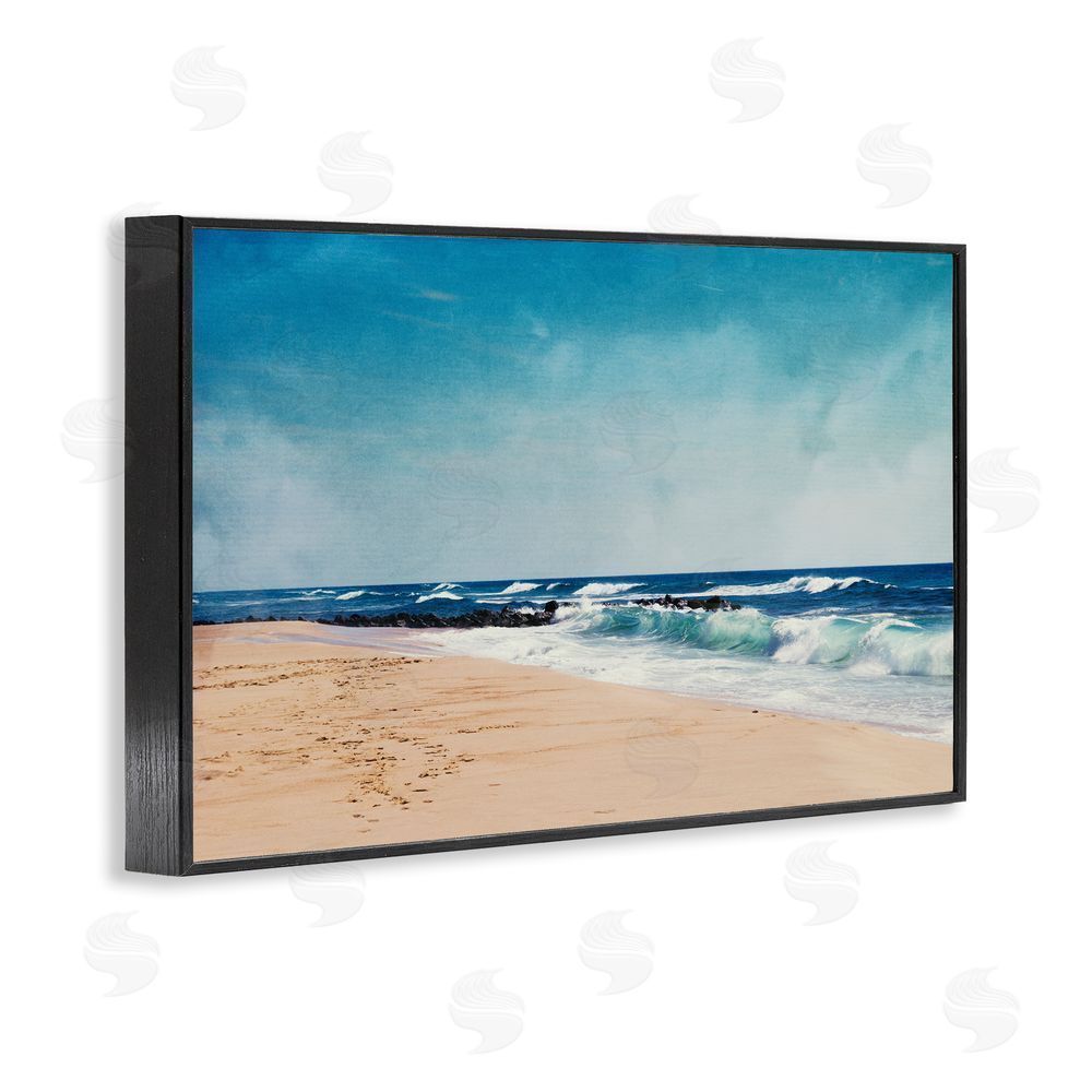 Dirk Wüstenhagen Atlantic Waves Shoreline Black Framed Giclee Wall Art Print