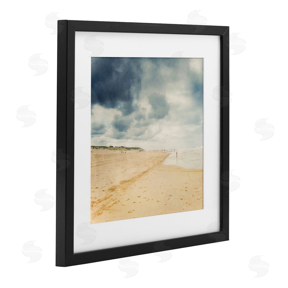 Dirk Wüstenhagen Beach On A Cloudy Day Black Framed Print Under Glass Wall Art