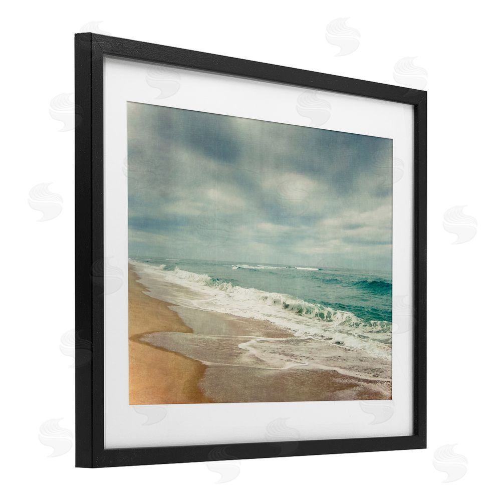 Dirk Wüstenhagen Tranquil Waves Along Sandy Coast Black Framed Print Under Glass Wall Art