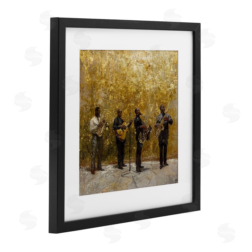 Marta Wiley Golden Era Jazz Musicians Black Framed Print Under Glass Wall Art