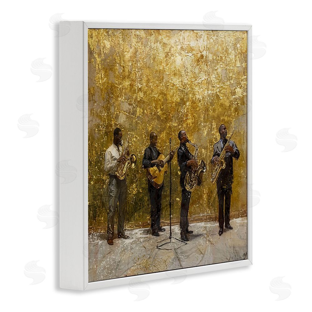 Marta Wiley Golden Era Jazz Musicians White Framed Giclee Print Wall Art