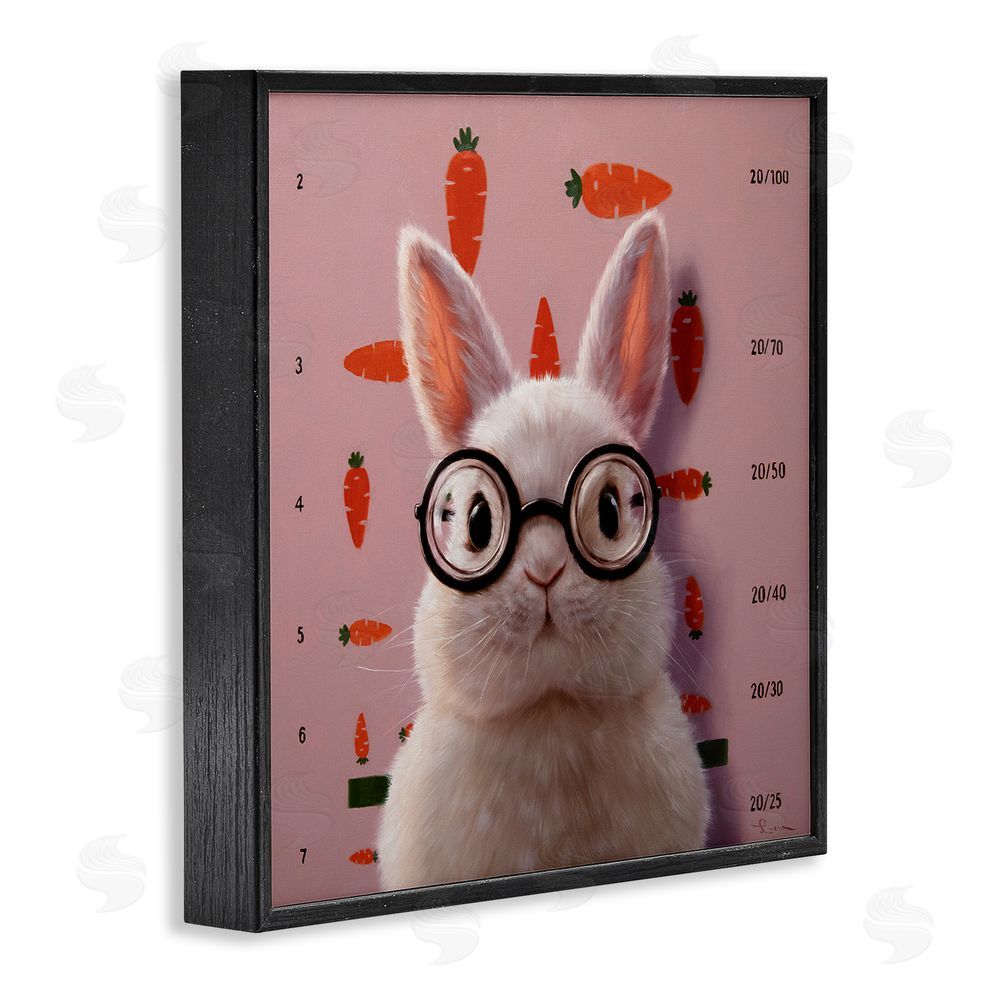 Lucia Heffernan Bunny & Carrots Eye Exam Black Framed Giclee Print Wall Art