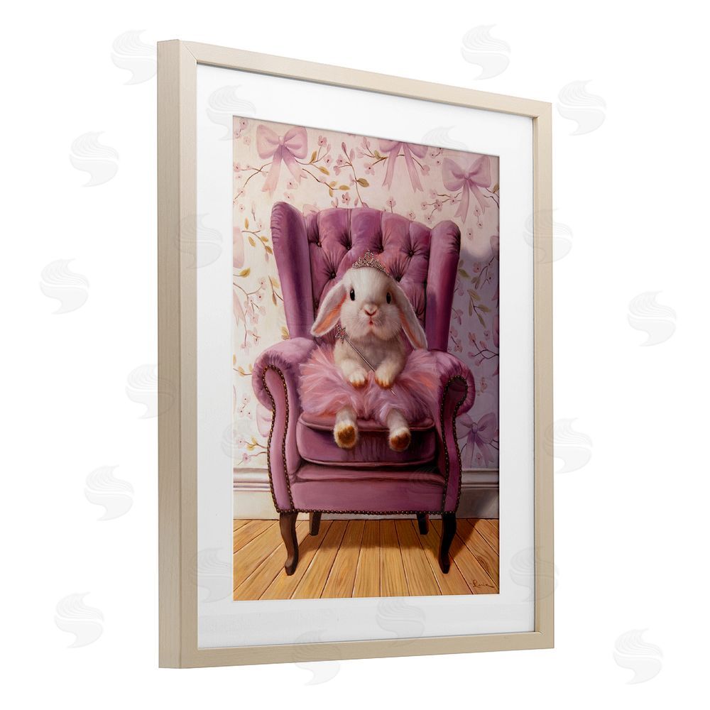 Lucia Heffernan Pink Princess Tutu Bunny Brown Framed Print Under Glass Wall Art