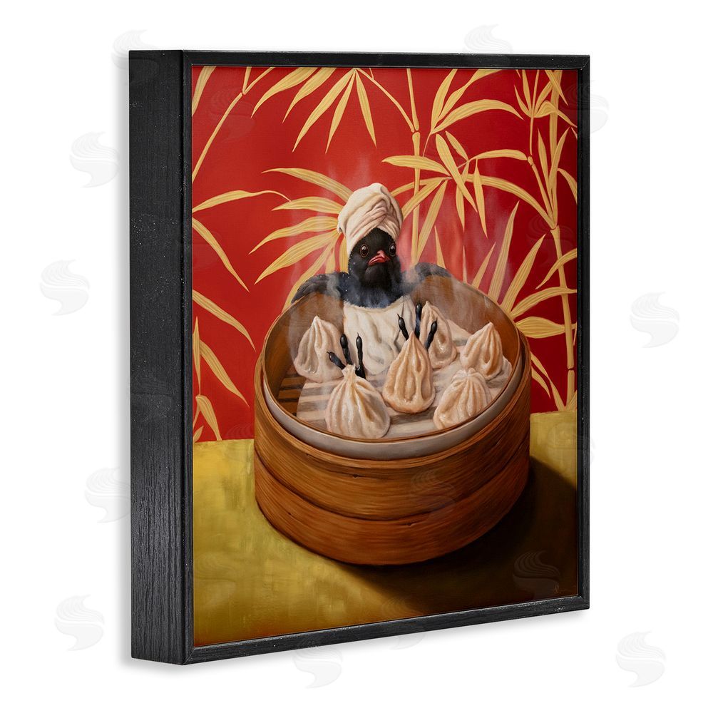 Lucia Heffernan Bamboo Steamer Bird Black Framed Giclee Print Wall Art