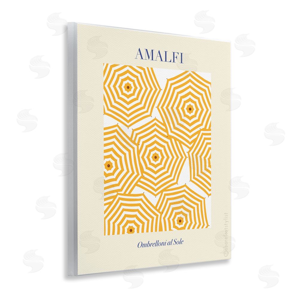 A Barefoot Stylist Yellow Amalfi Umbrellas Wall Plaque Art Print