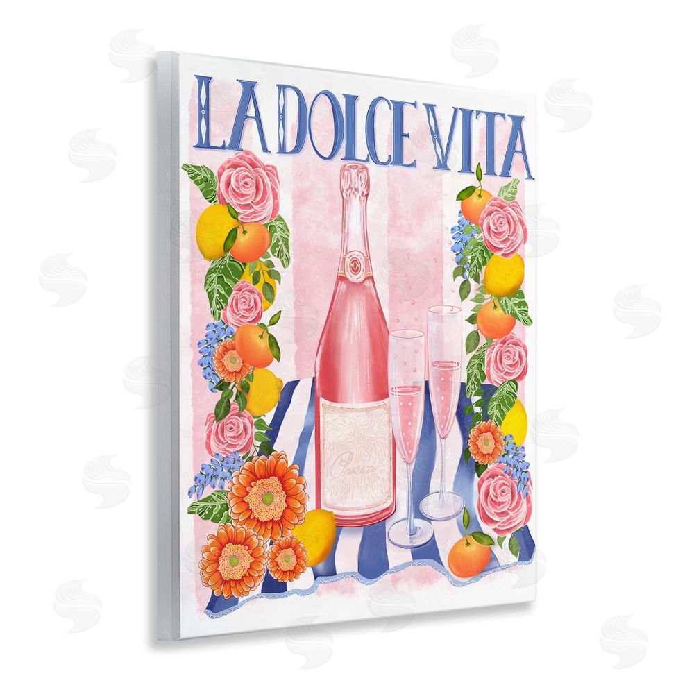 Lori Mosley Pink Champagne Picnic Wooden Wall Plaque Art Print