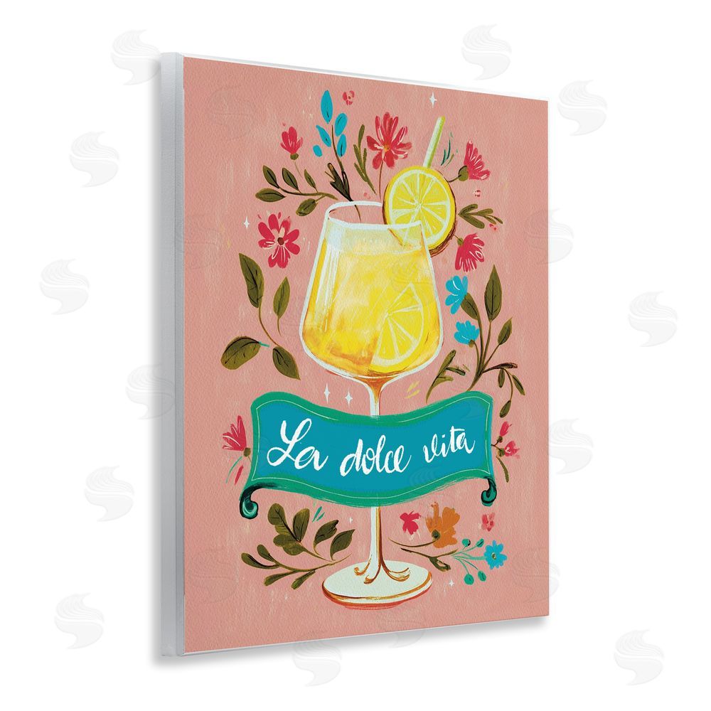 Yen Lemon Cocktail Sweet Life Wooden Wall Plaque Art Print