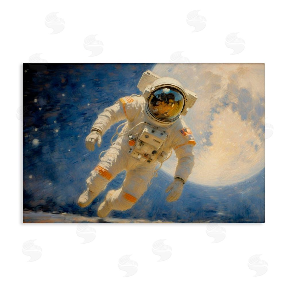 Angie Hawke Astronaut in Vast Galaxy Stretched Canvas Wall Art Print