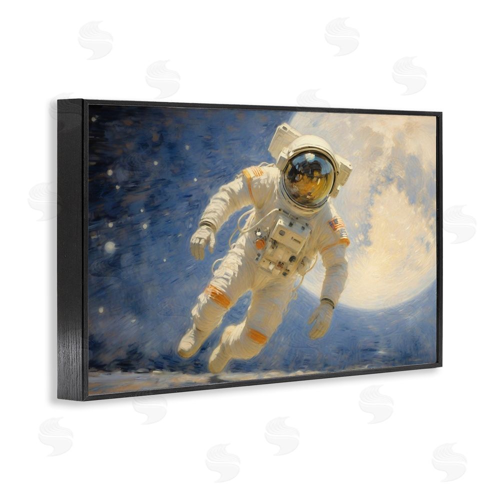 Angie Hawke Astronaut in Vast Galaxy Black Framed Giclee Print Wall Art