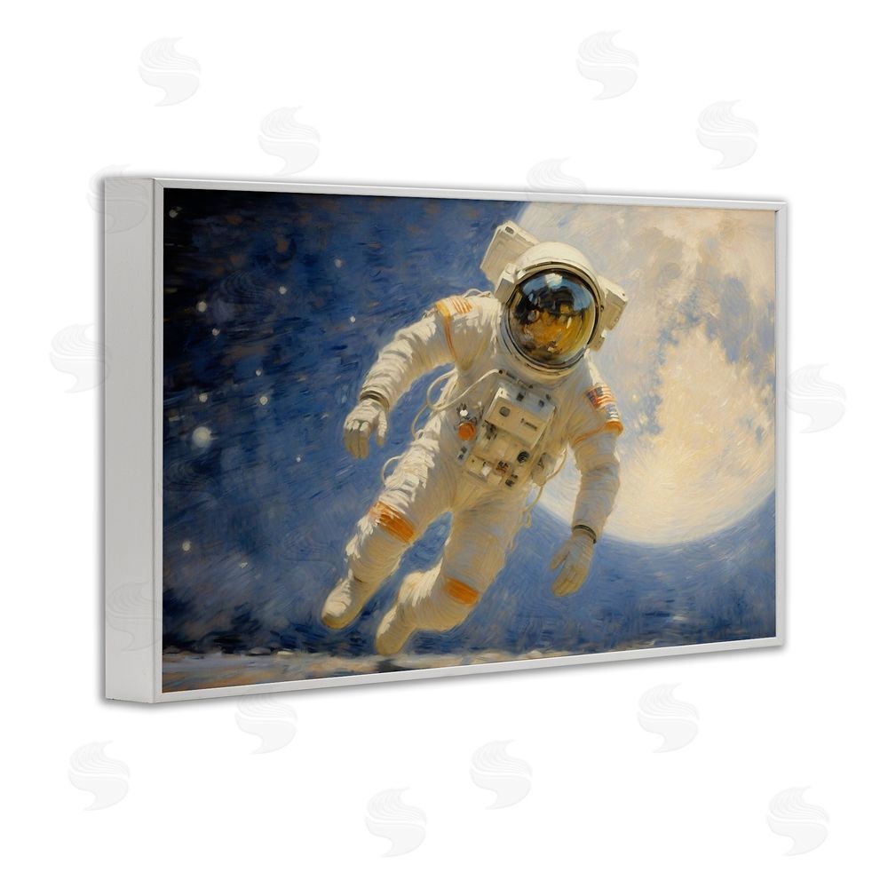 Angie Hawke Astronaut in Vast Galaxy White Framed Giclee Print Wall Art