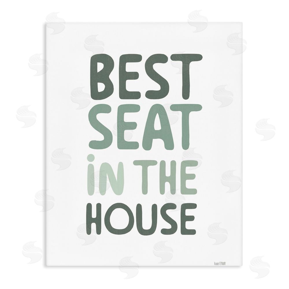 House Fenway Green Best Seat in House Stretched Canvas Wall Art