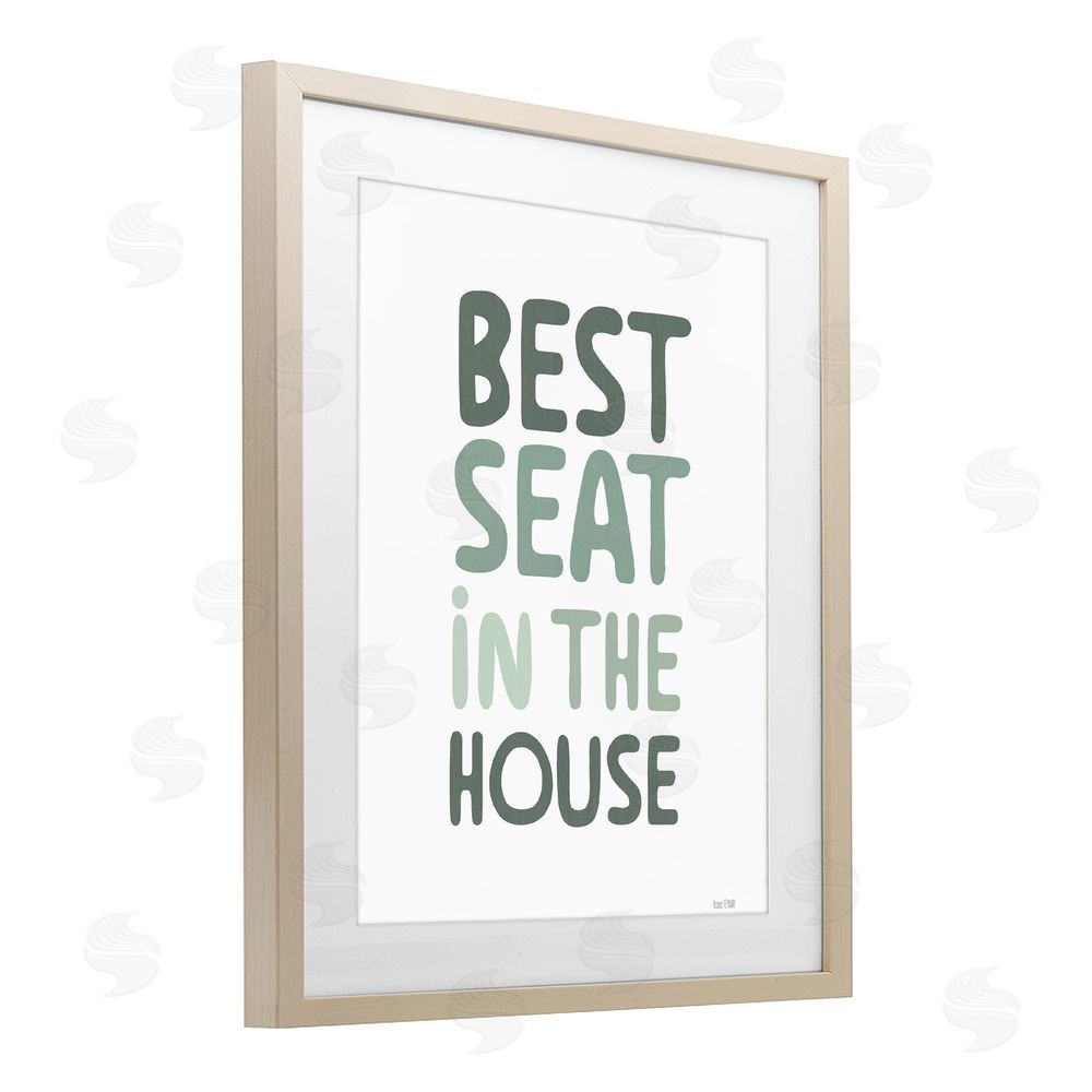 House Fenway Green Best Seat in House Birch Framed Print Under Glass Wall Art