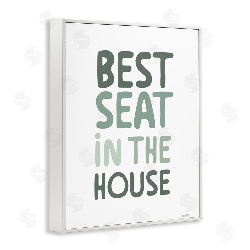 House Fenway Green Best Seat in House White Framed Giclee Wall Art Print