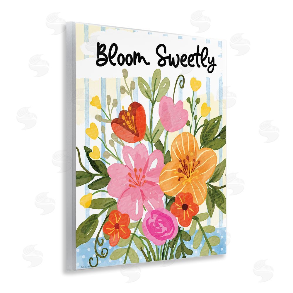 Nicole DeCamp Bloom Sweetly Bright Flowers Wooden Wall Plaque Art Print