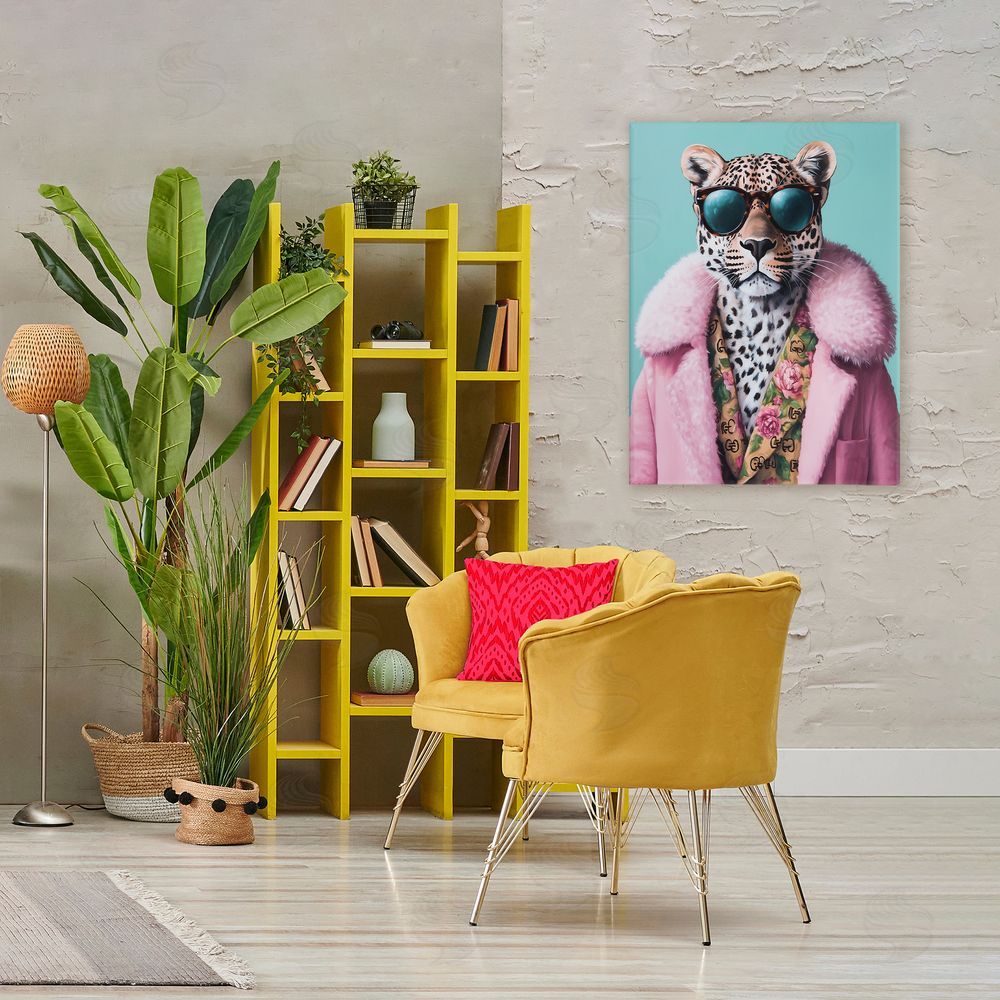 Heidi Kuntz Chic Leopard in Pink Coat