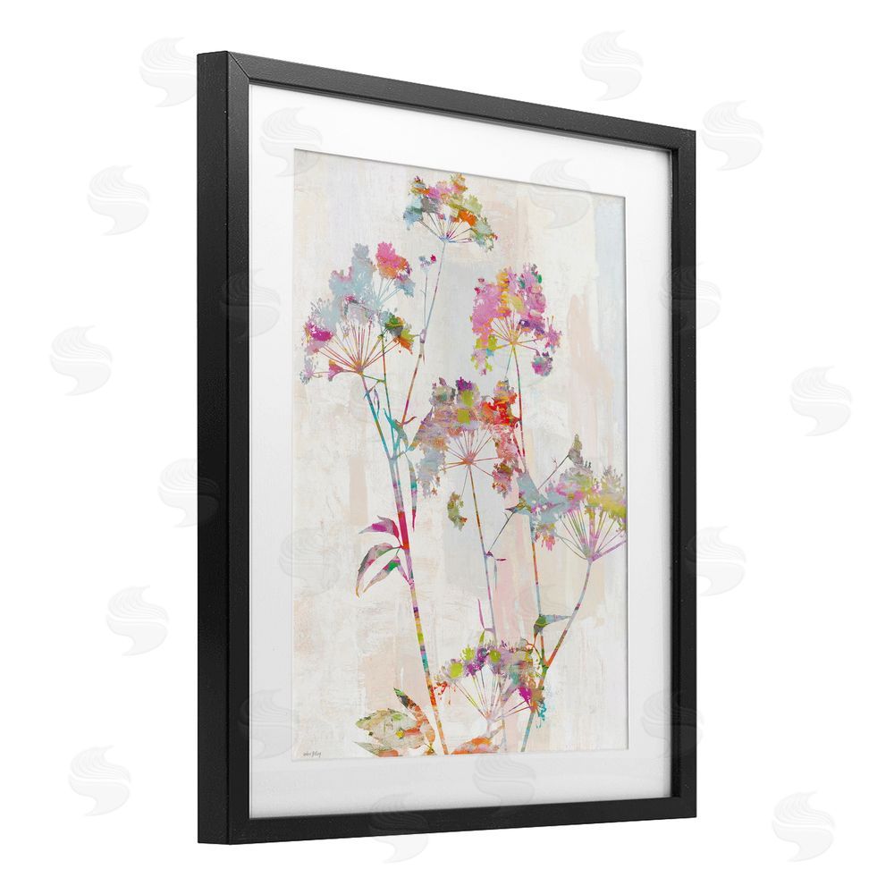 Amber Sterling Kaleidoscopic Delicate Herbs Black Framed Print Under Glass Wall Art