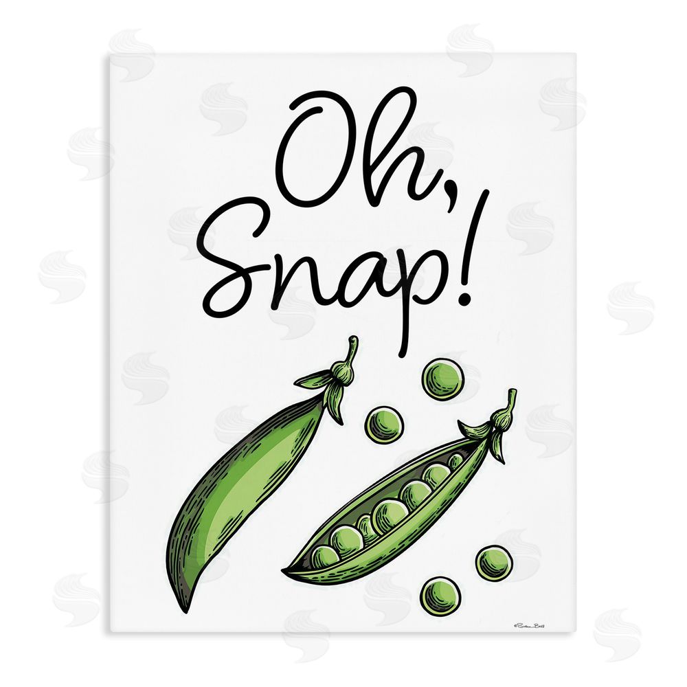 Susan Ball Oh Snap Peas Stretched Canvas Wall Art Print