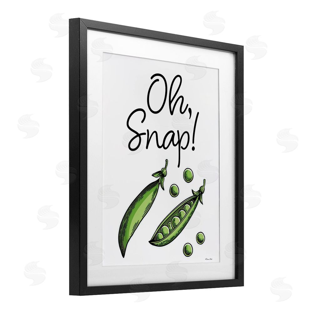 Susan Ball Oh Snap Peas Black Framed Print Under Glass Wall Art