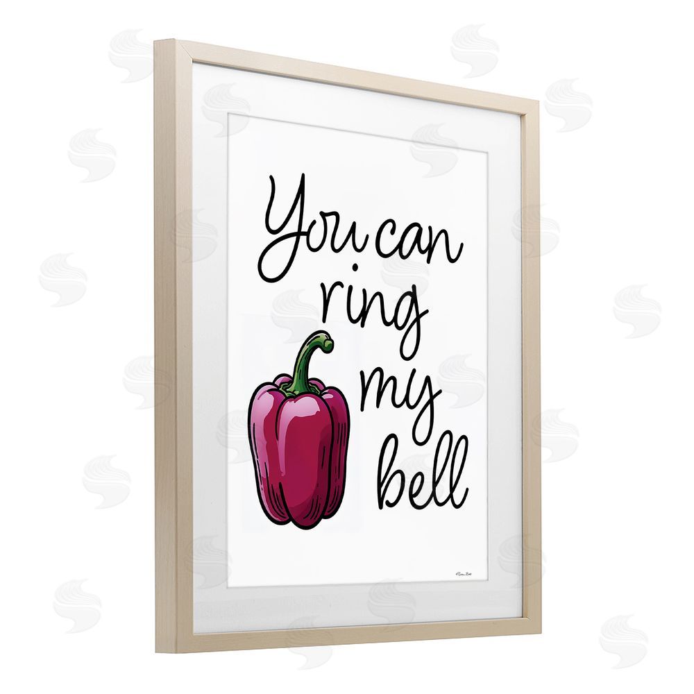 Susan Ball Ring My Bell Pepper Brown Framed Print Under Glass Wall Art