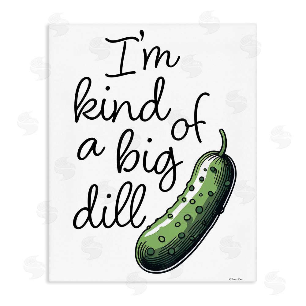 Susan Ball Kind Of A Big Dill Pickle Stretched Canvas Wall Art Print