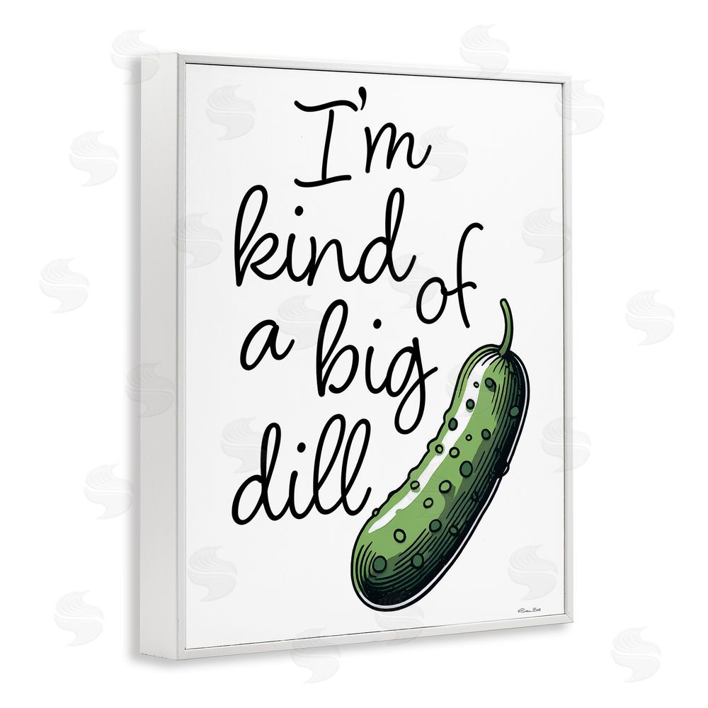 Susan Ball Kind Of A Big Dill Pickle White Framed Giclee Wall Art Print