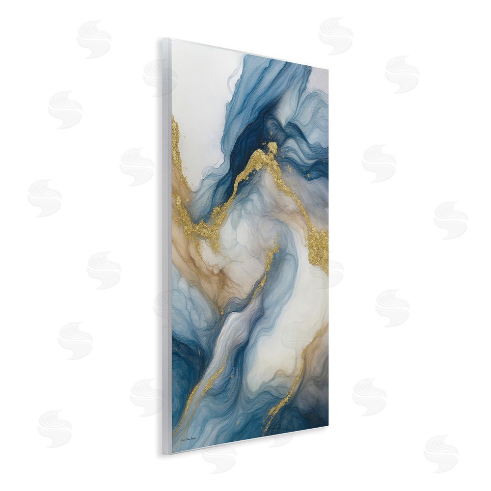 Seven Trees Design Celestial Tides with Golden Veins Wooden Wall Plaque Art Print