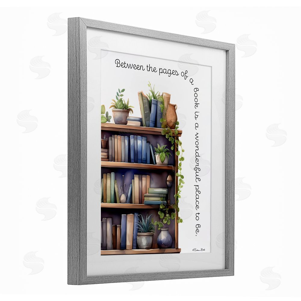Susan Ball Between The Pages Of A Book Gray Framed Print Under Glass Wall Art