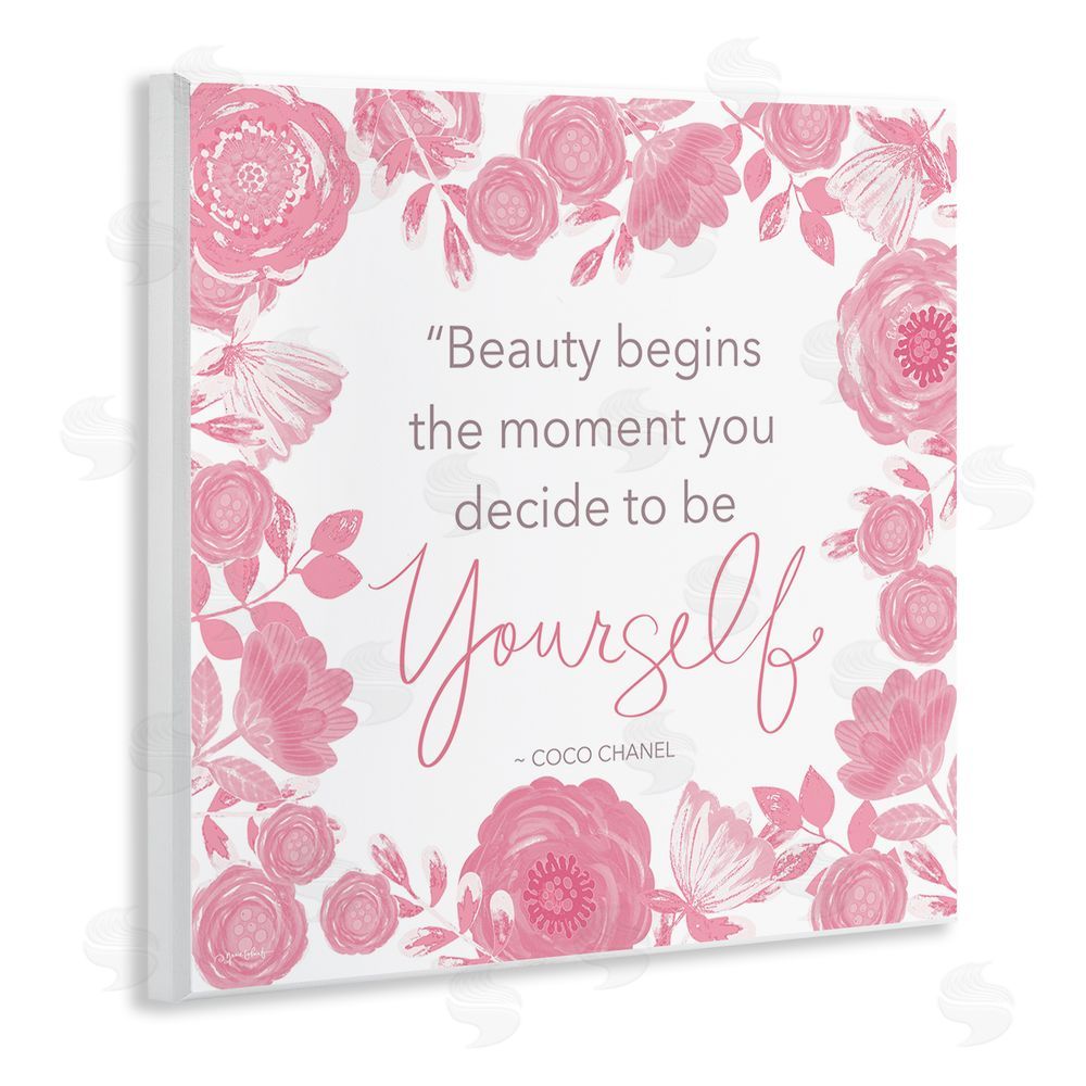 Annie LaPoint Be Yourself Famous Phrase Wooden Wall Plaque Art Print