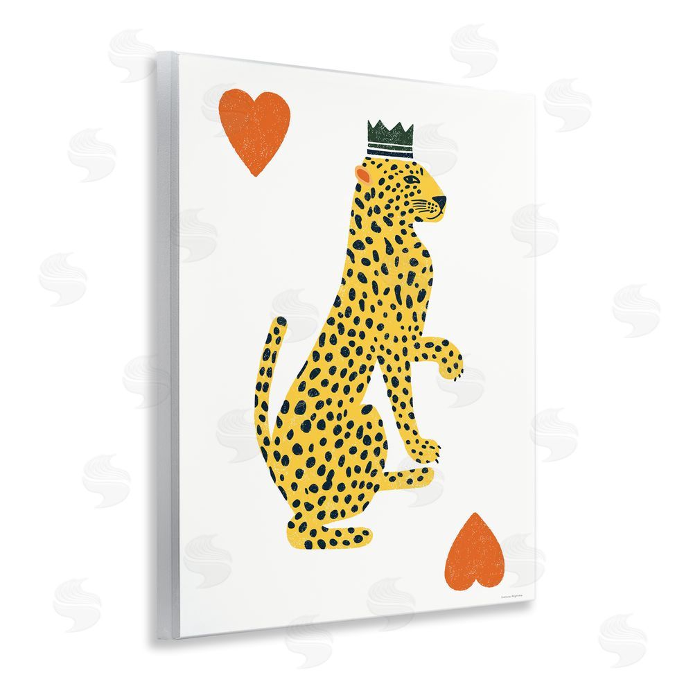 Svetlana Aleynikova Leopard & Hearts Card Wooden Wall Plaque Art Print