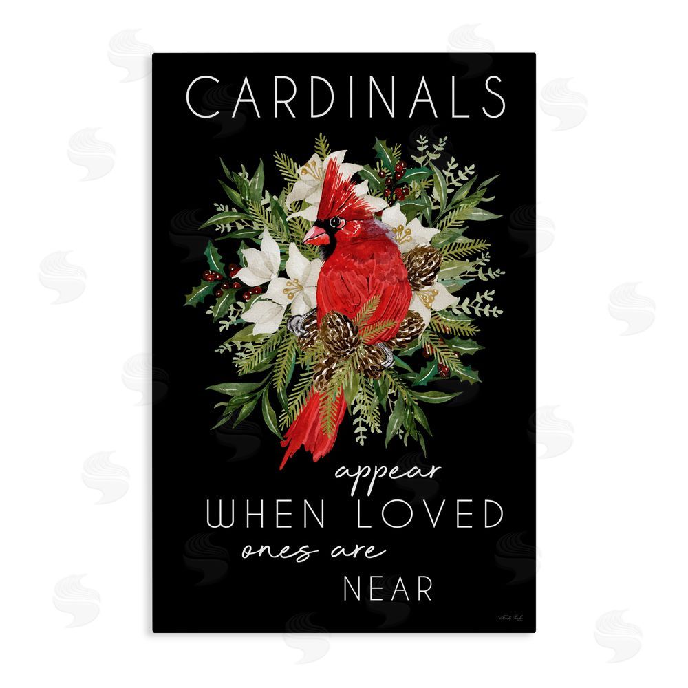 Cindy Jacobs Cardinals Appear Seasonal Sentiment Stretched Canvas Wall Art Print