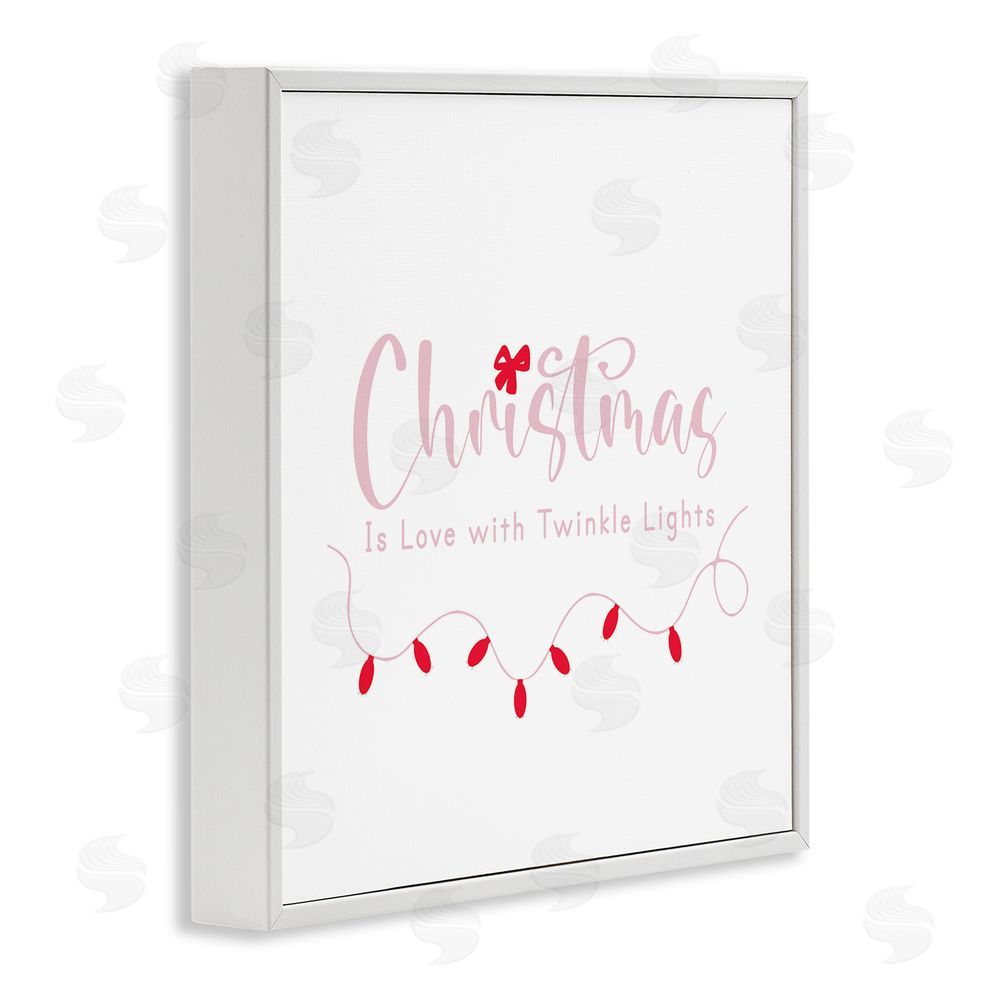 Lauren Rader Christmas Is Love with Lights White Framed Giclee Wall Art Print