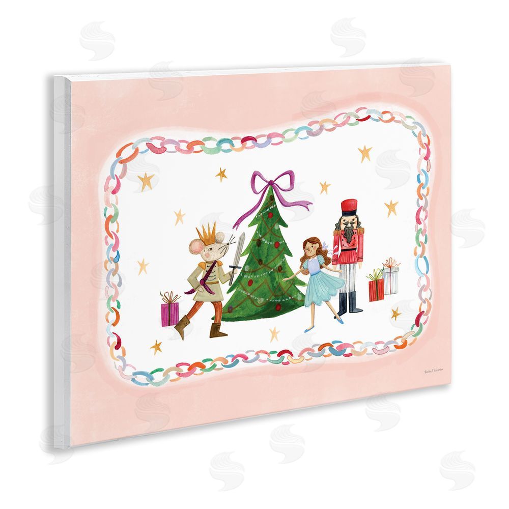 Rachel Nieman Festive Characters & Christmas Tree Wall Plaque Art Print